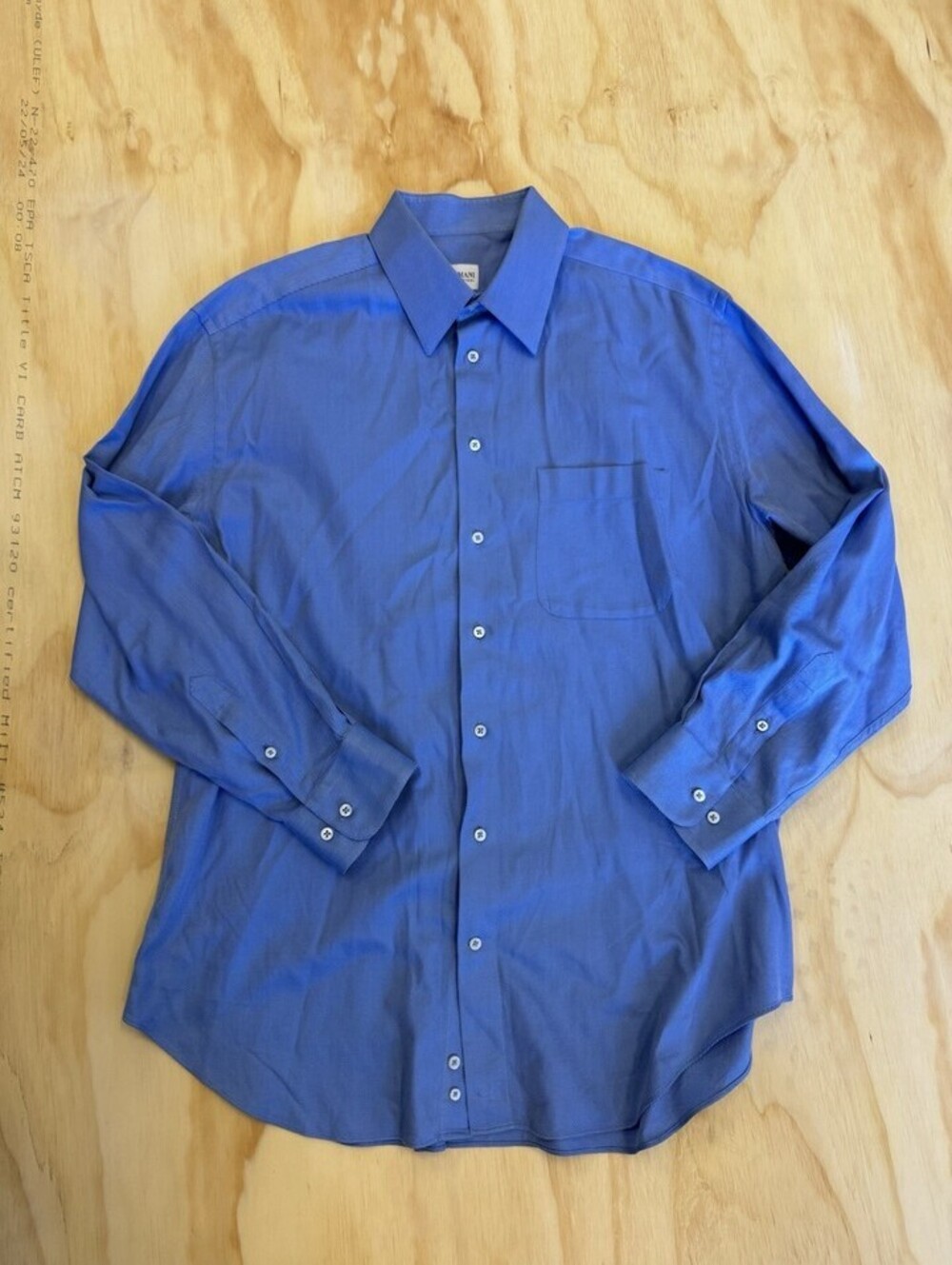 ARMANI COLLEZIONI Slim Fit Shirt Micro Striped Blue / R L